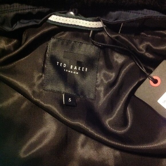 Ted Baker Men's Navy Zip Up Bomber Jacket - X-Large (EU5) - New With Tags - Picture 4 of 11